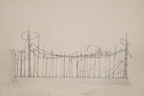 Working Sketch for the Hunter Museum Fence:  Section II