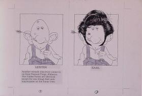 The Bald Book - Illustration board, pages 8-9