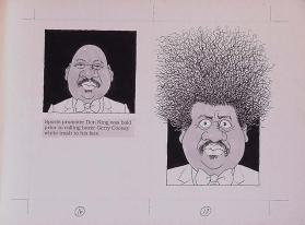The Bald Book - Illustration board, pages 16-17