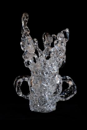 Crystal Basket with Tall Handles