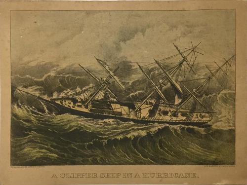 A Clipper Ship in a Hurricane