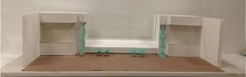 Caryatids: Glass Sample,  Backdrop and Maquettes