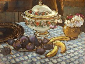 Bowl & Fruit with Soup Tureen & Bananas