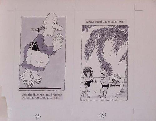 The Bald Book - Illustration board, pages 30-31