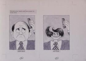 The Bald Book - Illustration board, pages 32-33