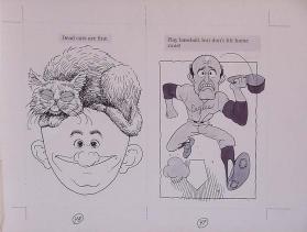 The Bald Book - Illustration board, pages 48-49