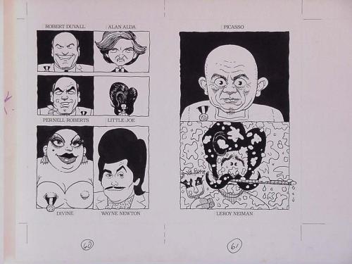 The Bald Book - Illustration board, pages 60-61