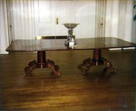 Mahogany Double Pedestal Banquet Table